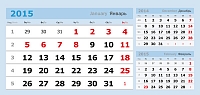 Календарь «Домики 3 в одном» голубой